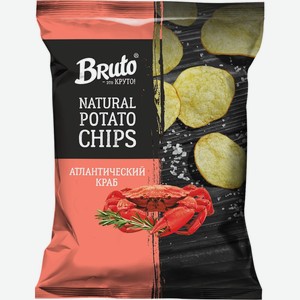 Чипсы картофельные BRUTO со вкусом краба, Россия, 120 г