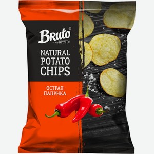 Чипсы BRUTO из натурального картофеля со вкусом паприки, Россия, 120 г