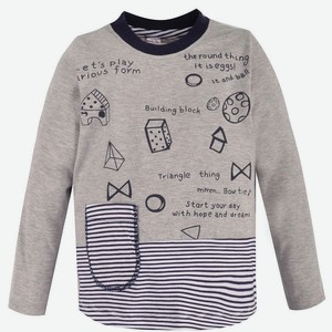Футболка для мальчика Bonito kids, серая (98)
