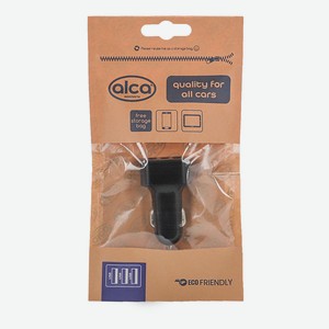 Зарядное устройство с 3-мя USB, 2.1 А. Черное ALCA