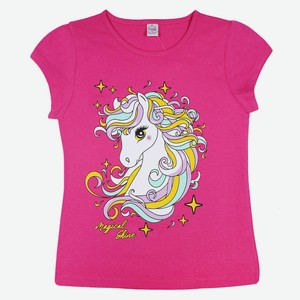 Футболка для девочки Bonito kids, фуксия (152)