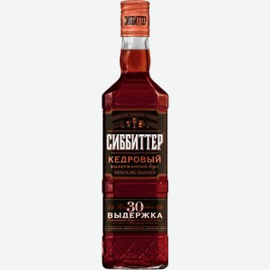 Настойка СИББИТТЕР горькая кедровая выдержанная алк.38%, Россия, 0.5 L