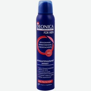 Антиперспирант DEONICA Антибактериальный эффект for men спрей, Россия, 200 мл