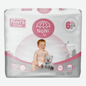 Подгузники-трусики NANI 6XXL 15+кг, 32шт.