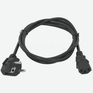 Кабель IEC320 IEC C13 (прямой) - Евровилка, 1.8м, черный