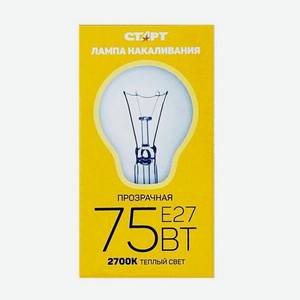 Лампа накаливания Старт, 75 Вт