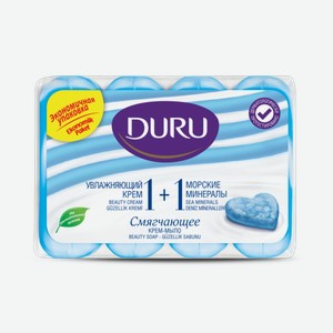 Крем-мыло твердое Duru 1+1 Крем и морские минералы, 4х
