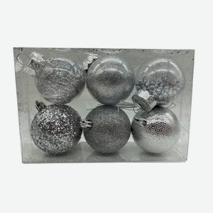 Игрушка елочная Шар, 6 см, 6 шт, арт. Hn806-s