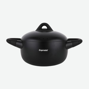 Кастрюля с крышкой Esprado черная 4л, 22см Китай