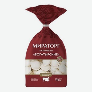 Пельмени Мираторг Богатырский Рецепт категории Б 700г