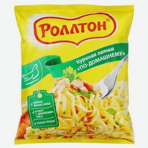 Лапша быстрого приготовления Роллтон куриная по-домашнему, 85 г