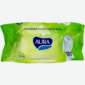 Влажная туалетная бумага  AURA ULTRA COMFORT  180шт
