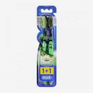 Зубная щетка Oral-B Био 40 1+1 средней жесткости