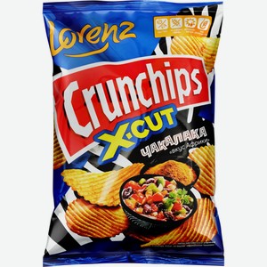 Чипсы картофельные LORENZ рифленые Crunchips X-Cut Чакалака, Россия, 70 г