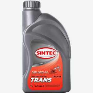 Масло трансмиссионное SINTEC минеральное TRANS ТМ5 SAE 80W-90 API GL-5 900273, Россия, 1 л