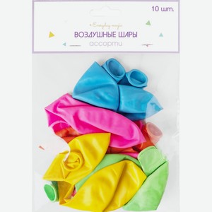Шары воздушные Пакетико ассорти Happy Birthday 10шт