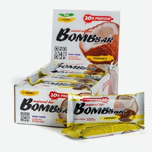 Батончик Bombbar протеиновый Кокос 60г
