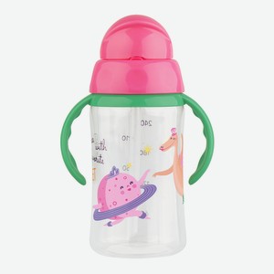 Поильник с трубочкой и ручками Lubby арт.15759/6 PP сил. от 9 мес. 240мл