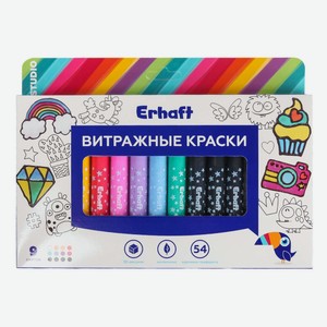 Краски Erhaft витражные 10.5 мл 9 цветов DY04509