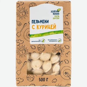 Пельмени с курицей Зелёная Линия, 500г