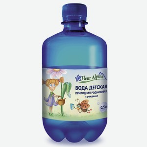 Вода детская Fleur Alpine природная родниковая, негазированная, с рождения, 0.5л