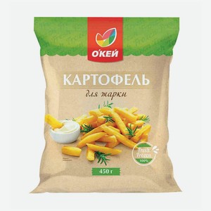 О КЕЙ Замороженный картофель для жарки, 450 г