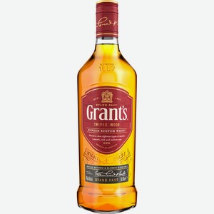 Виски GRANT S Triple wood шотл. купаж. 3 года алк.40%, Великобритания, 0.7 L