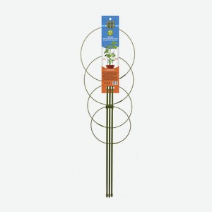 Опора для растений Круглая 4 кольца металл h90см