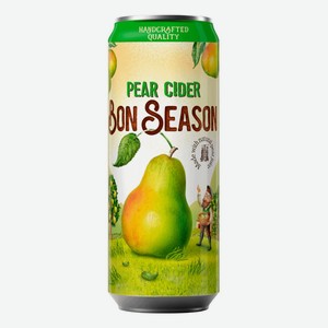 Сидр Bon Season груша газированный, 430 мл