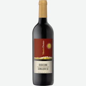 Вино MONTEDOMO Санджовезе Рубиконе сортовое ординарное кр. сух., Италия, 0.75 L