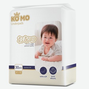 Пеленки впитывающие Ko Mo с рождения 60х40 см 30 шт.