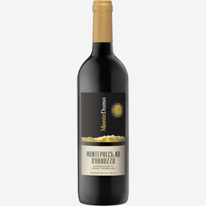 Вино MONTEDOMO Монтепульчанo Д`Абруццо сортовое ординарное кр. сух., Италия, 0.75 L