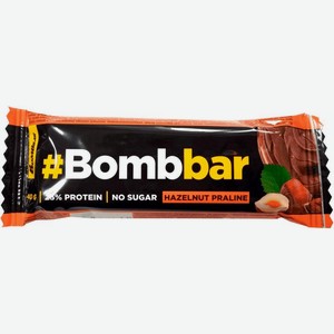 Батончик глазированный Bombbar Фундучное пралине 40г