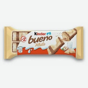 Вафли Kinder Bueno White в белом шоколаде с ореховой начинкой