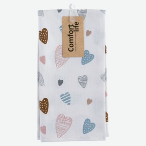 Полотенце кухонное Comfort Life мягкое Сердечки, 46х60 см