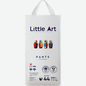 Подгузники-трусики Little Art детские р.l 9-12кг 44шт