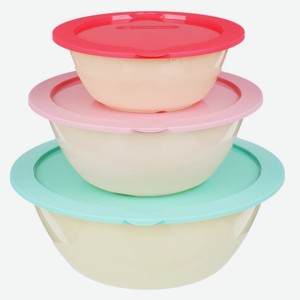 Набор салатников с крышкой Velvet 3шт (3,9л 2,1л 1,1л)