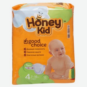 Подгузники Honey kid Maxi 4 (7-18 кг) 12 шт.