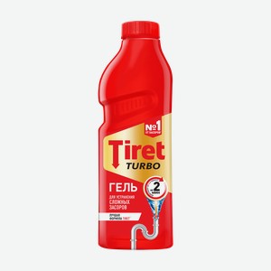 Гель Tiret Turbo для устранения засоров, 1л