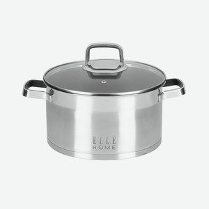 Кастрюля с крышкой Elle Home 24 см, 6л, ELH-KC18