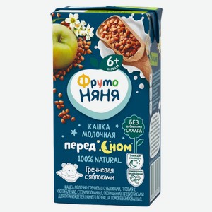 Кашка ФрутоНяня молочная гречневая с яблоком, с 6 месяцев