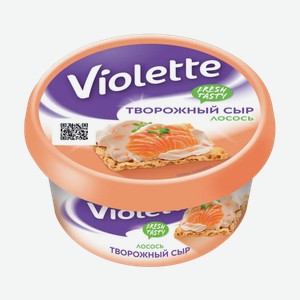 Сыр творожный Violette с лососем, 70%