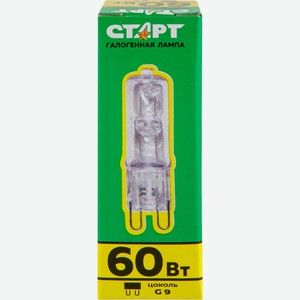 Лампа галогенная СТАРТ CL 220V 60Вт G9, Китай