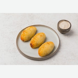 Зразы картофельные с сыром и грибами с соусом цезарь