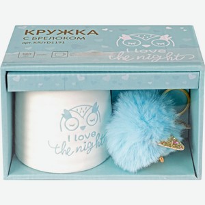 Кружка HOMECLUB Owl с брелком 380мл, фарфор KRJYD1191, Китай