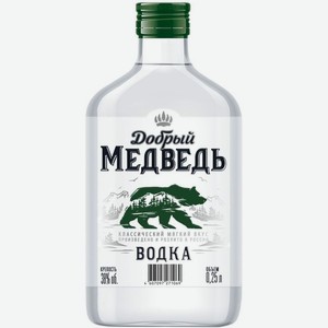 Водка Добрый медведь 38%, 250мл
