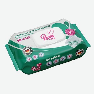 Влажная туалетная бумага Reva Care 80 шт