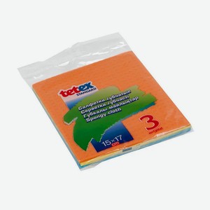 Салфетки губчатые Tetex, целлюлоза, 15х17 см