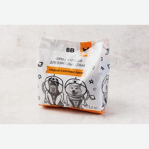Корм сухой для взрослых собак средних и крупных пород с курицей, 1,1 кг 1.1 кг