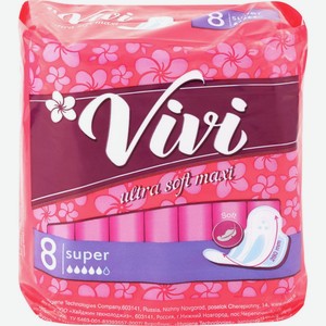 Прокладки VIVI Ultra Super Soft, Россия, 8 шт